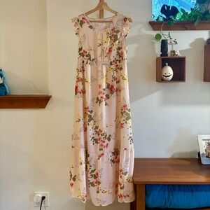 Isabel Maternity by Ingrid & Isabel Floral Ruffle Maxi Dress